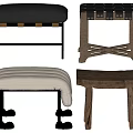 Various Stylish Stools With Upholstered Seats Wooden And Metal Leg Designs