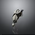 Futuristic Concept Motorcycle Featuring White And Black Mechanical Design Structure 3d model