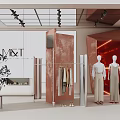 M&T Clothing Store Modern Interior With Hanging Clothes Mannequins And Open Space