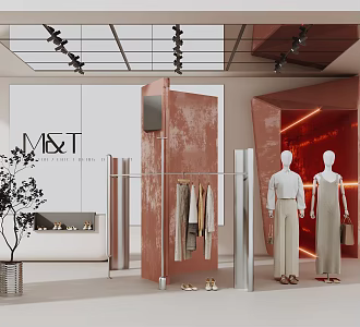 Modern Clothing Store Womens Clothing Store 3d model
