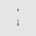 Chandelier Featuring Colorful Top Ornaments Blue Striped Stem And Transparent Glass Shade