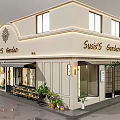 Susi's Garden Two Story Shop With Light Exterior Large Windows Plants And Displayed Goods