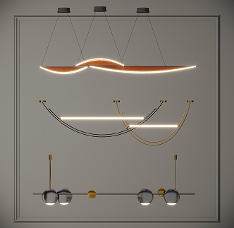 Modern chandelier 3d model