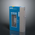 SONY Electronic Electrical Device Blue Gray Distribution Box With Transparent Window And Indicator Arrow