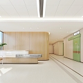 Modern Hospital Hall Infectious Building Foyer 3d model