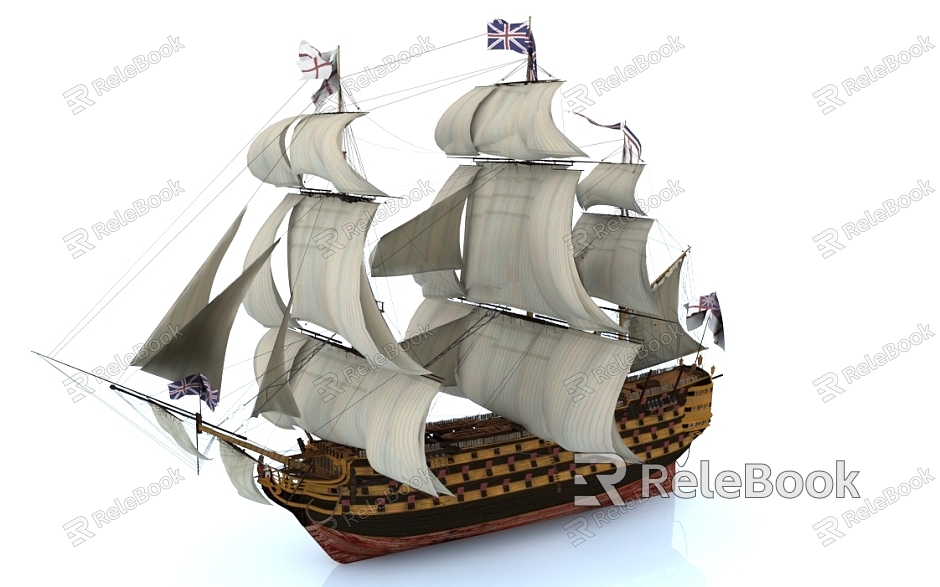 sailing ship warship ancient wooden ship model european ship british ship queen ancient warship ship model