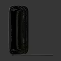 Modern Cylindrical Wired Speaker With Red Pink LED Lights For Home Daily Electrical Appliance