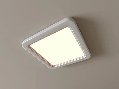 Bright Square White Ceiling Light with Modern Design for Home Ceiling Lighting 3d model