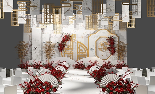 New Chinese Wedding Scene 3d model