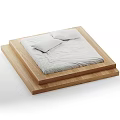 Double Bed With Wooden Platform Frame Gray Linen Bedding And Minimalist Modern Design