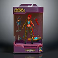League of Legends Red Hair Doll with Weapons and Accessories in Purple Packaging