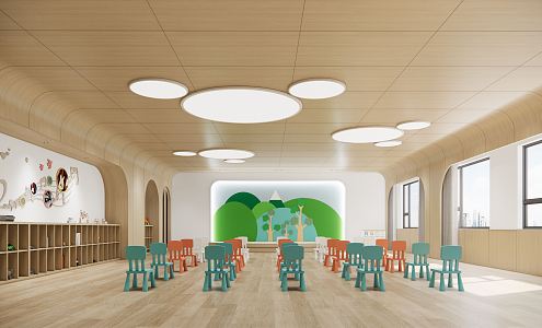 Modern Kindergarten Classroom 3d model