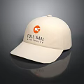 Cream Colored Casual Cap With Orange Circular Logo And Full Sail University Text