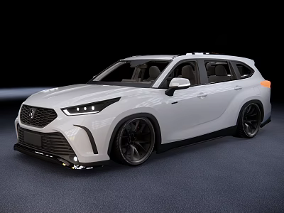 White SUV With Modern Front Design Black Alloy Wheels And Sleek Body 3d model