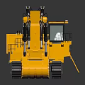 Yellow Heavy Duty Crawler Excavator With Large Bucket And Operator Cab 3d model