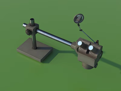 Medical Device With Stable Base Adjustable Arm Dual Eyepieces And Rotating Mirror 3d model