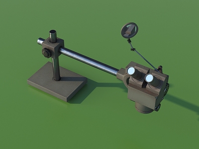 modern microscope 3d model