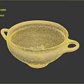 Handmade Rustic Ceramic Bowl With Two Handles For Everyday Household Use