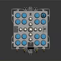 Futuristic Space Station Model with Detailed Exterior and Reflective Surface