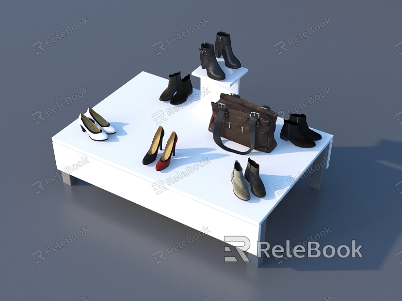 Modern Shoes Shoes Bags Small Shelf Counter Monopoly model