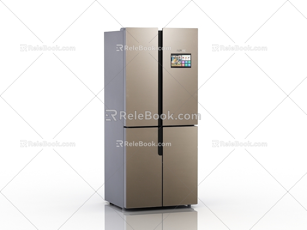 Modern refrigerator 3d model