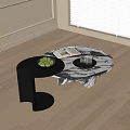 Modern round coffee table 3d model