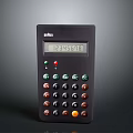 Milan Black Electronic Calculator With Digital Screen And Multi Colored Buttons