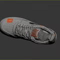 Stylish White Athletic Sneakers With Orange Accents And Just Do It Lettering Design Details