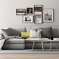 Nordic Sofa Coffee Table Combination Sofa Combination 3d model