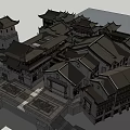 Ancient Chinese Architecture With Traditional Tile Roofs Stone Walls And Arched Gate