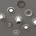 Various Styles of Modern Downlights and Spotlights with Metal Frames for Home Lighting