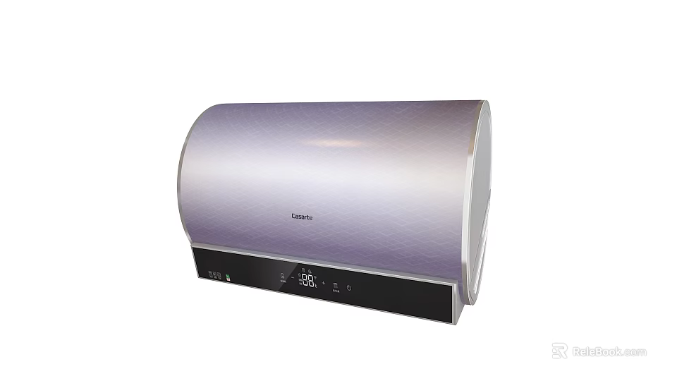 Modern Sleek Casarte Electric Water Heater With Digital Temperature Display Panel Efficient Home Appliance 3d model 