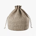 Multiple Natural Linen Drawstring Bags for Practical Household Storage Use