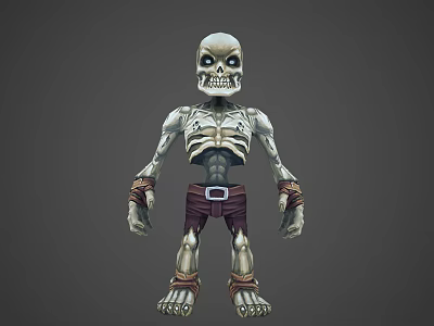 Modern Cartoon Character Cartoon Skeleton Man 3d model