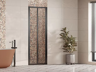 Bathtub Shower Glass Mosaic Tile Toilet 3d model