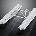 Futuristic Twin Fuselage Airliner Concept With Symmetrical White Structure Design