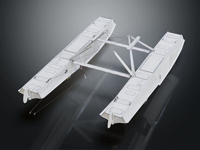 Modern seaplane amphibious aircraft 3d model