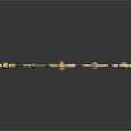 Golden Decorative Keys With Different Ornate Shapes On Dark Reflective Background