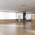 Spacious Bright Fitness Studio With Wooden Flooring And Large Windows