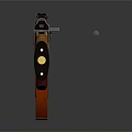 Classic Assault Rifle With Wooden Stock Red Magazine And Black Metal Components
