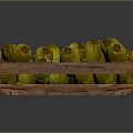 Fresh Green Cucumbers Filled In A Rustic Wooden Crate For Vegetable