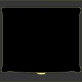 Sleek Black Modern Nightstand With Three Drawers Gold Handles And Legs