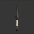 Tactical Weapon Featuring Pointed Metal Tip And Wrapped Handle With Circular Ring