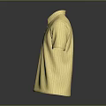 Yellow Polo Shirt With Short Sleeves Classic Collar And Plain Design
