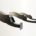 Modern Outdoor Lights With Curved Metal Brackets For Street And Garden Use