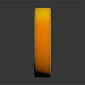 Yellow Circular Shiny Object with Central Star Shape and Glossy Finish on Dark Background