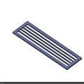Modern Rectangular Air Conditioner Vent With Slotted Grille Design For Airflow