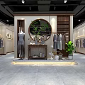 Modern Clothing Store Interior With Display Racks Mannequins Decorative Mirrors And Green Plants