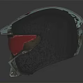 Light Blue Helmet With Red Accents And Futuristic Design Elements