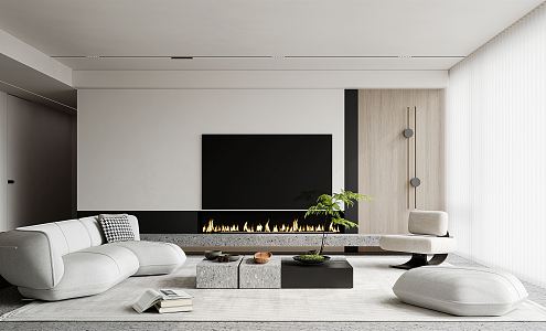 modern living room 3d model